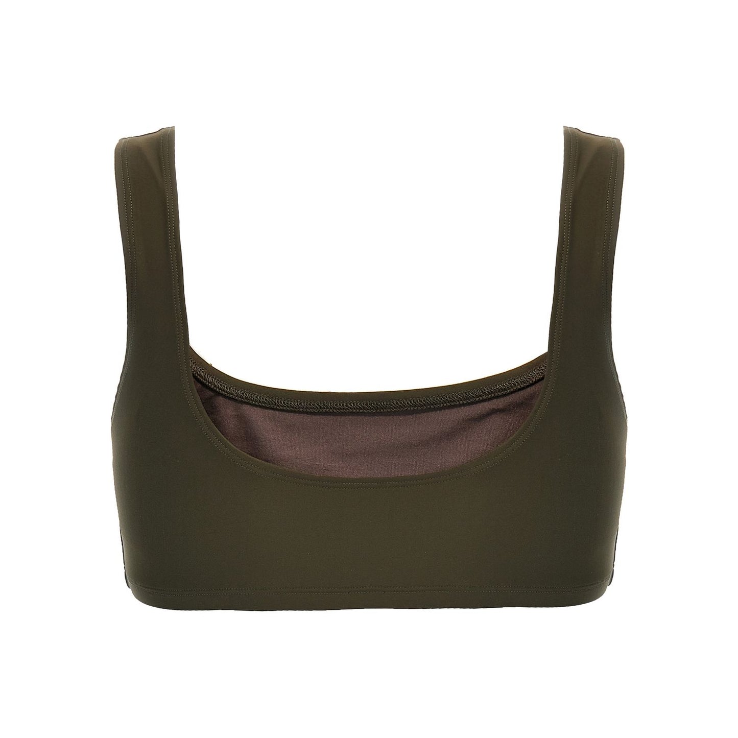 The Andamane Brown Polyamide Tank Tops