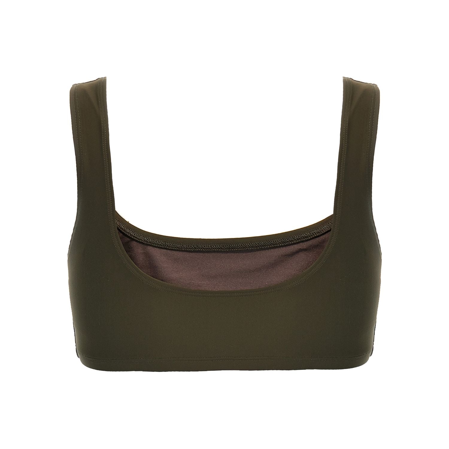 The Andamane Brown Polyamide Tank Tops