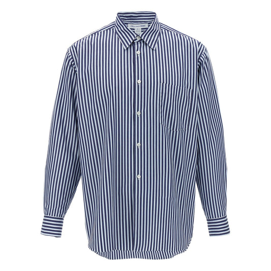 Comme Des Garçons Blue Cotton Blouse
