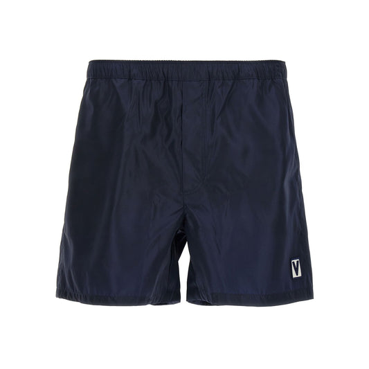 Valentino Garavani Blue Polyamide Swim Shorts