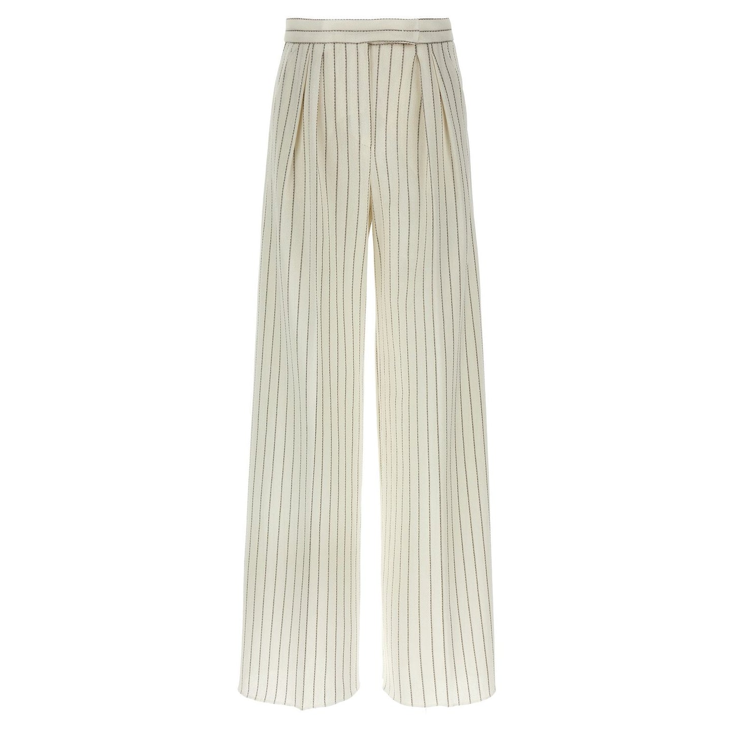 Max Mara White Cotton Casual Pants