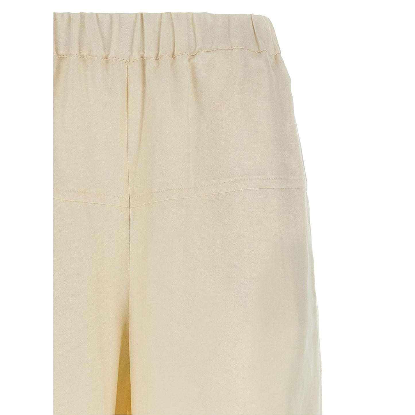 Max Mara White Flax Casual Pants