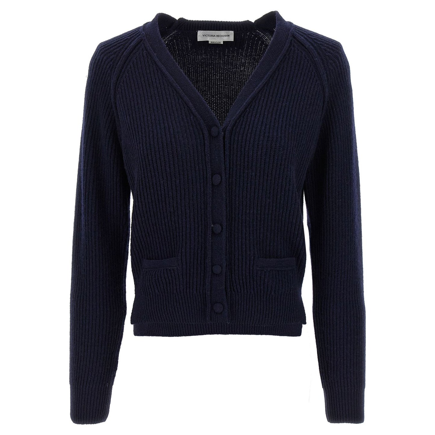 Victoria Beckham Blue Wool Cardigan