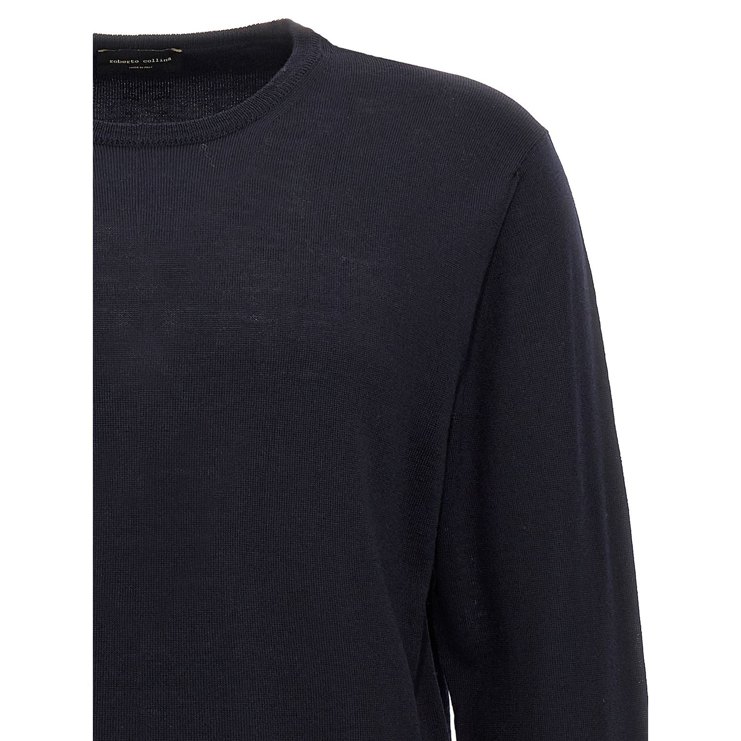 Roberto Collina Blue Merino Wool Cardigan