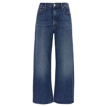Mother Denim Blue Cotton Flared Jeans