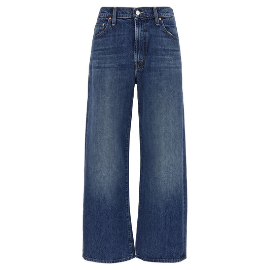 Mother Denim Blue Cotton Flared Jeans