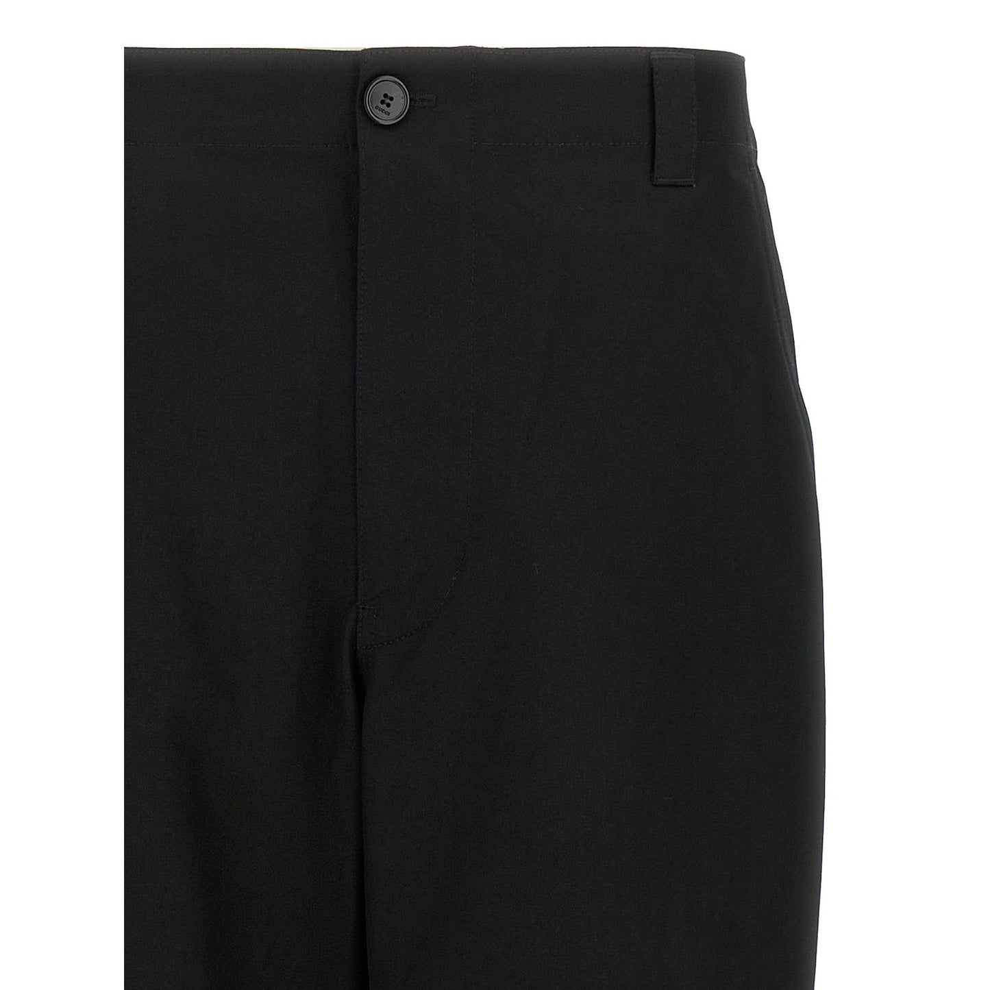 Gucci Black Cotton Casual Pants