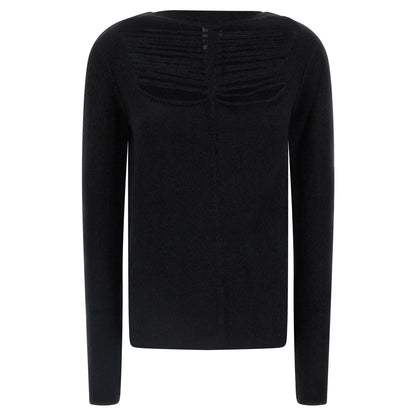 Rick Owens Black Wool Cardigan