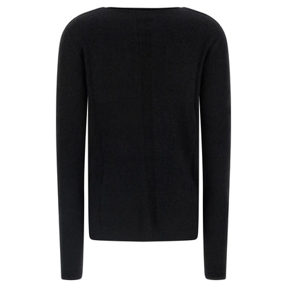 Rick Owens Black Wool Cardigan