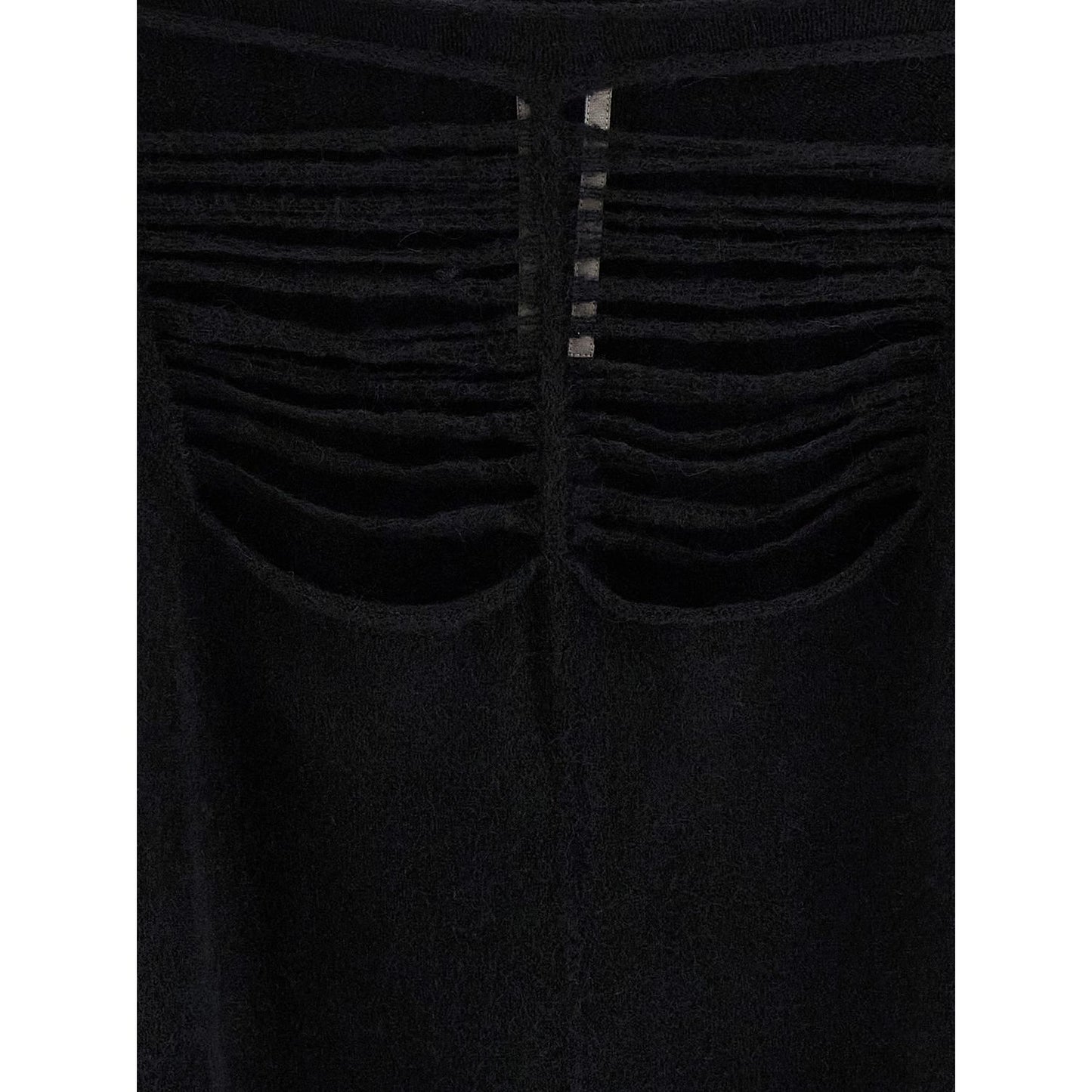 Rick Owens Black Wool Cardigan
