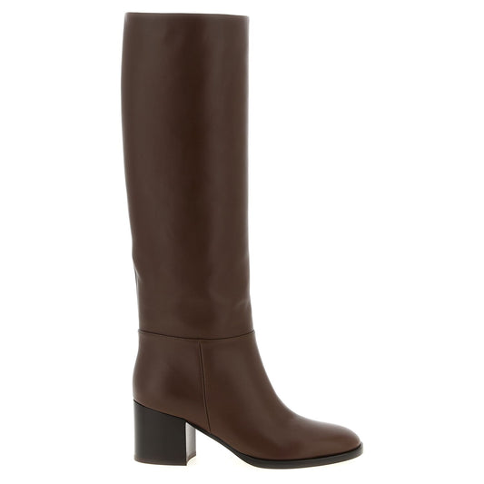 Gianvito Rossi Brown Calfskin Over The Knee