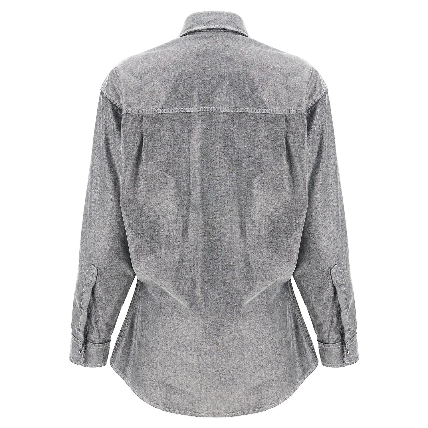 Darkpark Silver Cotton Blouse