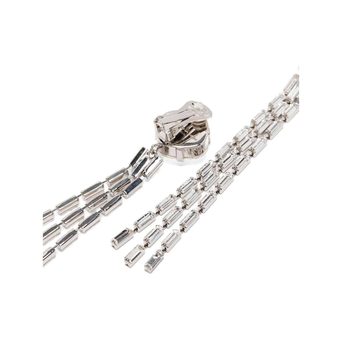 Alessandra Rich Silver Glass Earrings