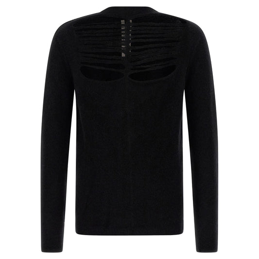 Rick Owens Black Wool Cardigan