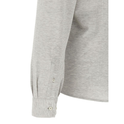 Brunello Cucinelli Gray Cotton Blouse