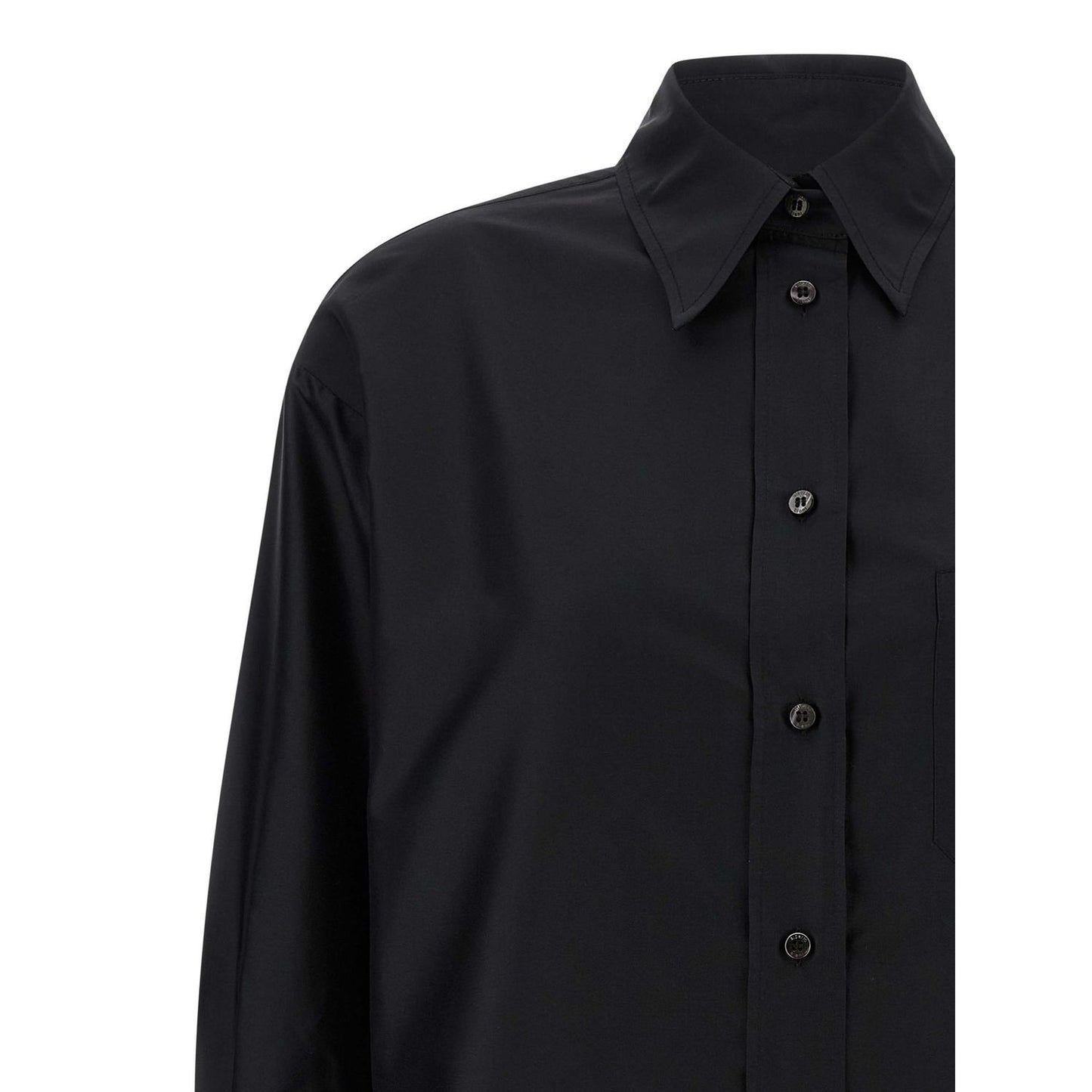 Alberto Biani Black Silk Blouse