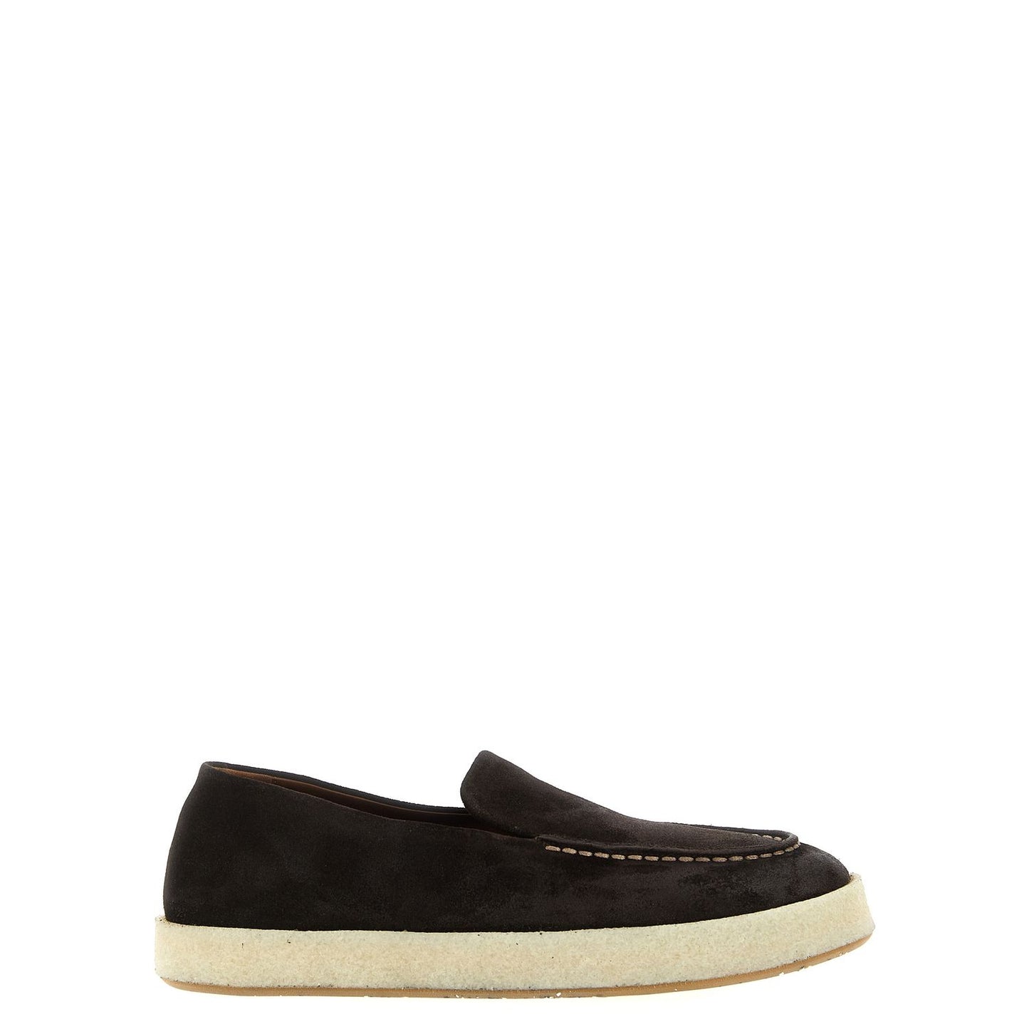 Marsell Brown Leather Slip-On Loafers