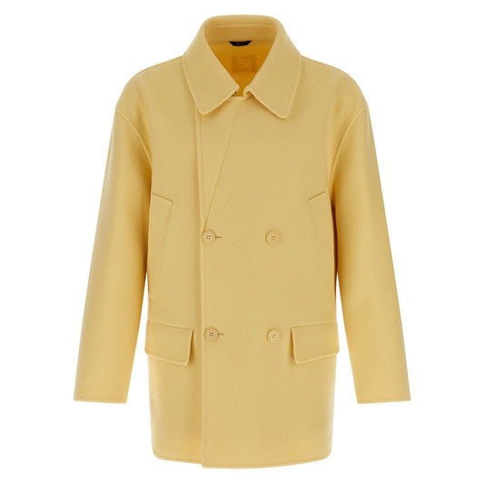 Fendi Bicolor Virgin Wool Coat