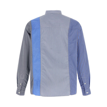 Comme Des Garçons Blue Cotton Blouse
