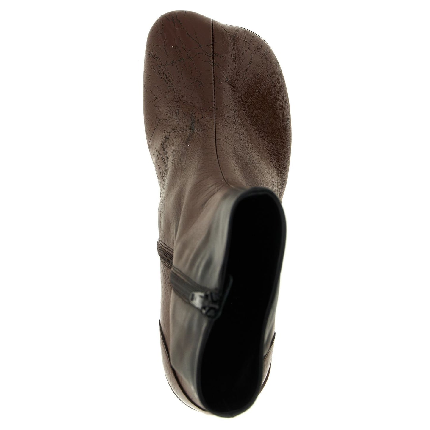 MM6 Maison Margiela Brown Lambskin Ankle Boots