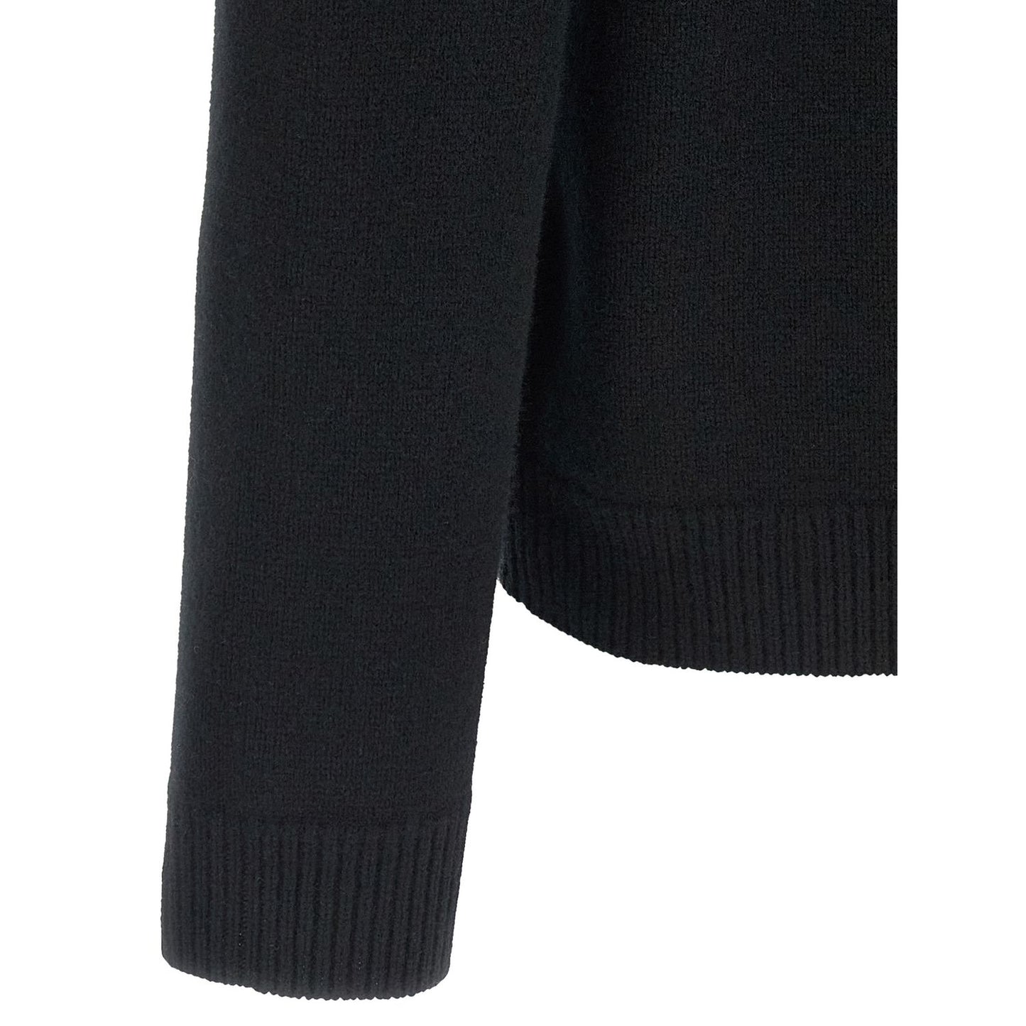 Maison Kitsuné Black Merino Wool Cardigan