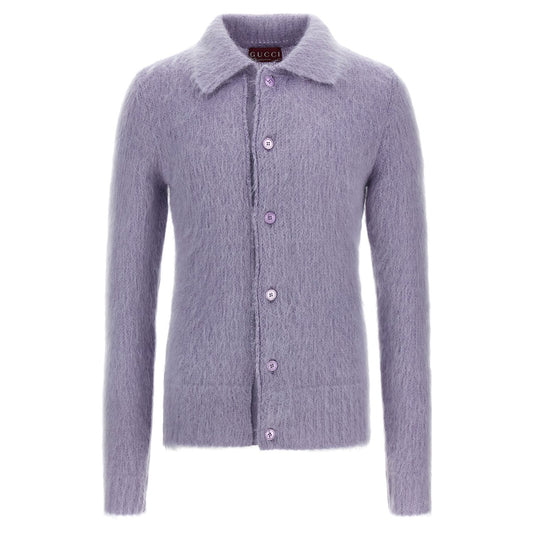 Gucci Purple Wool Cardigan