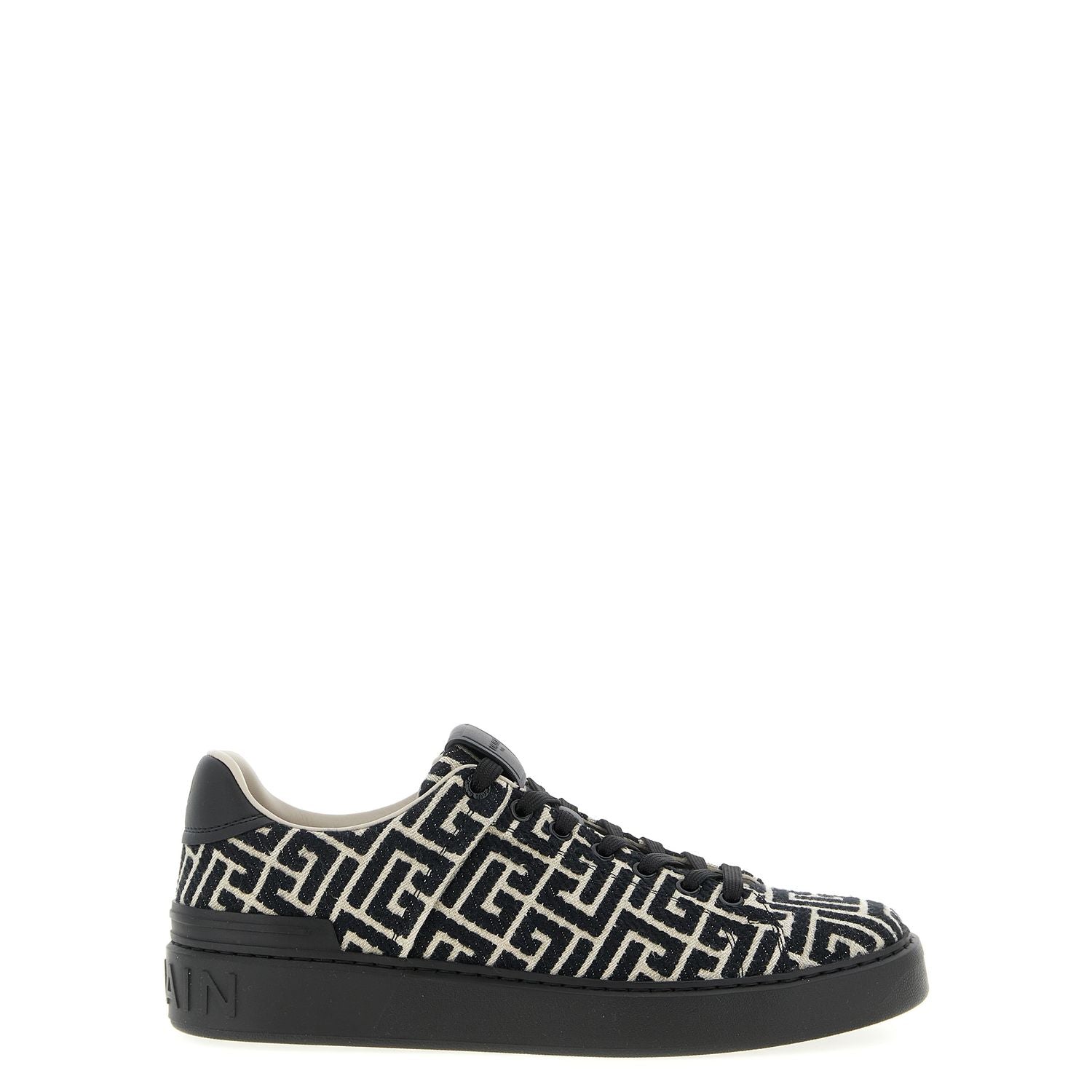 Balmain Black Cotton Sneakers