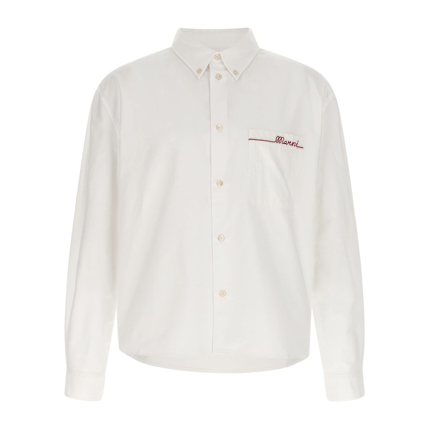 Marni White Cotton Blouse