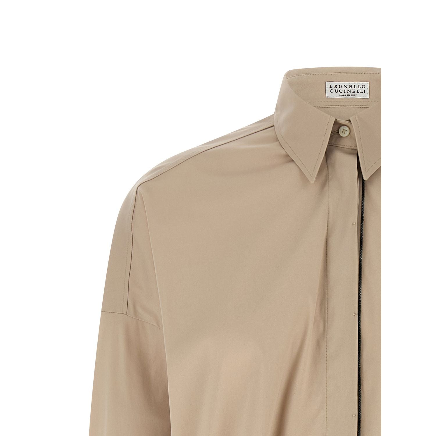 Brunello Cucinelli Beige Cotton Blouse