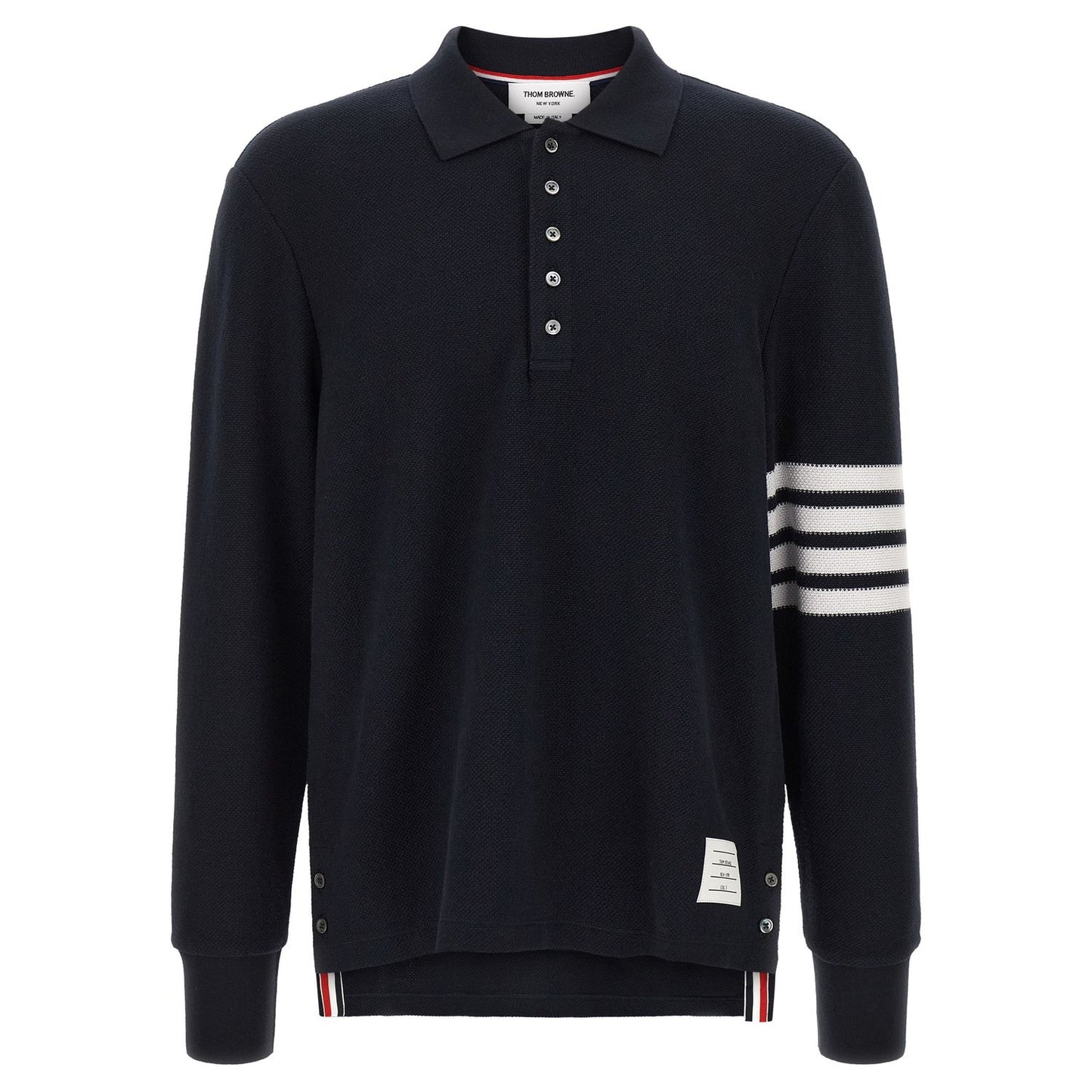 Thom Browne Blue Cotton Polo Shirt
