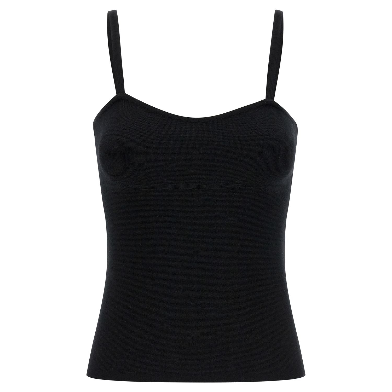 Max Mara Black Virgin Wool Tank Tops