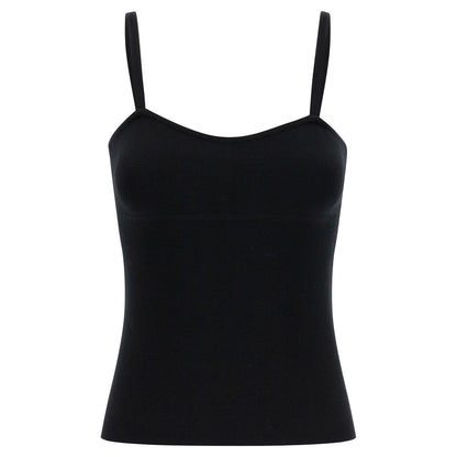 Max Mara Black Virgin Wool Tank Tops