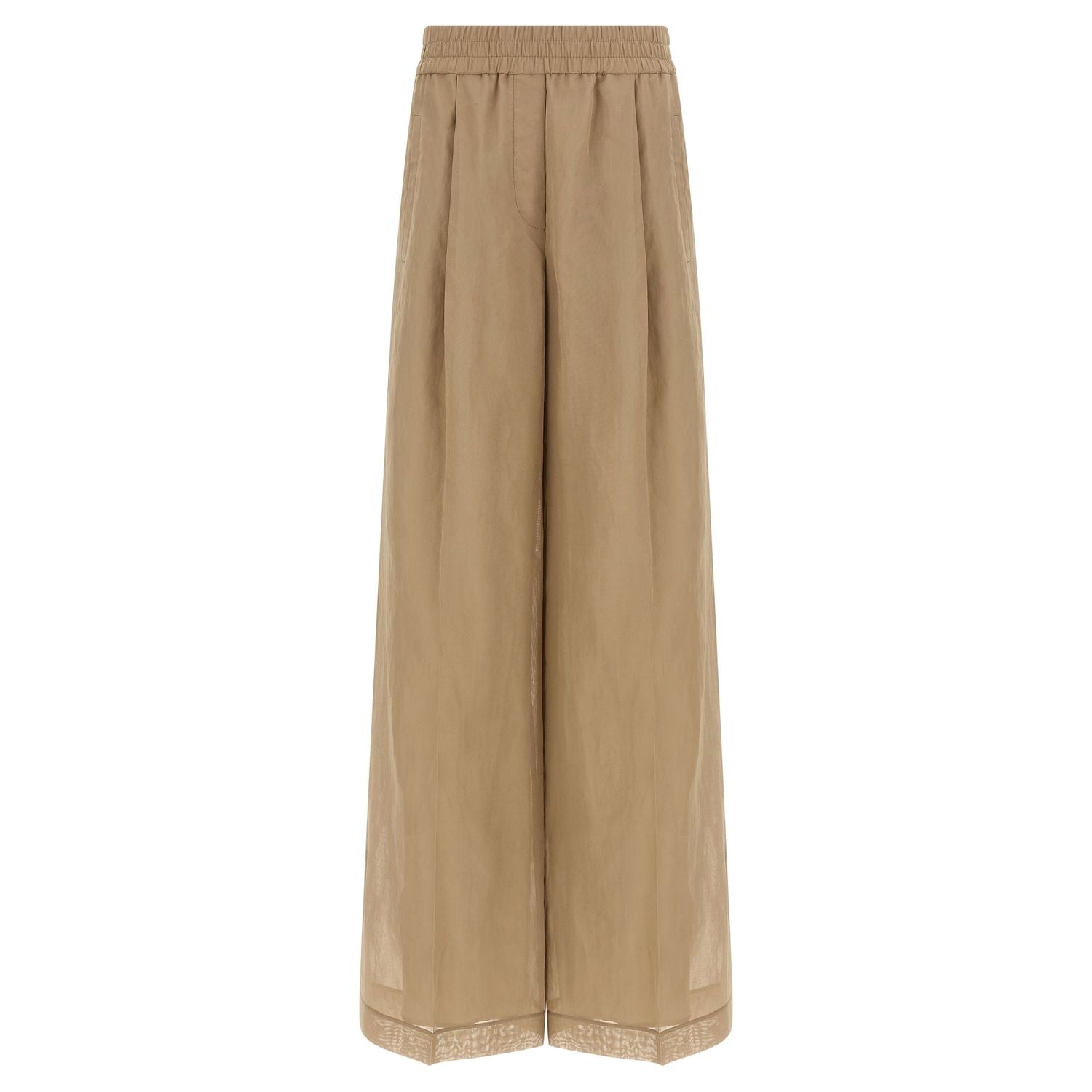 Brunello Cucinelli Beige Cotton Casual Pants