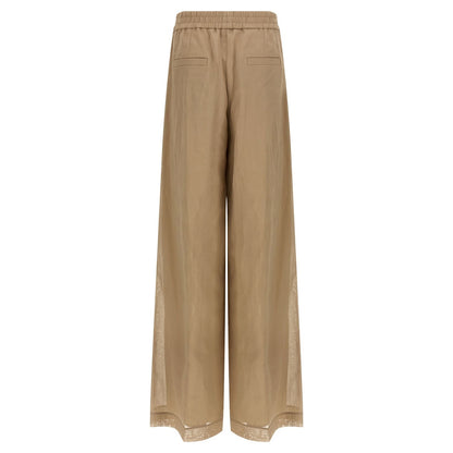 Brunello Cucinelli Beige Cotton Casual Pants