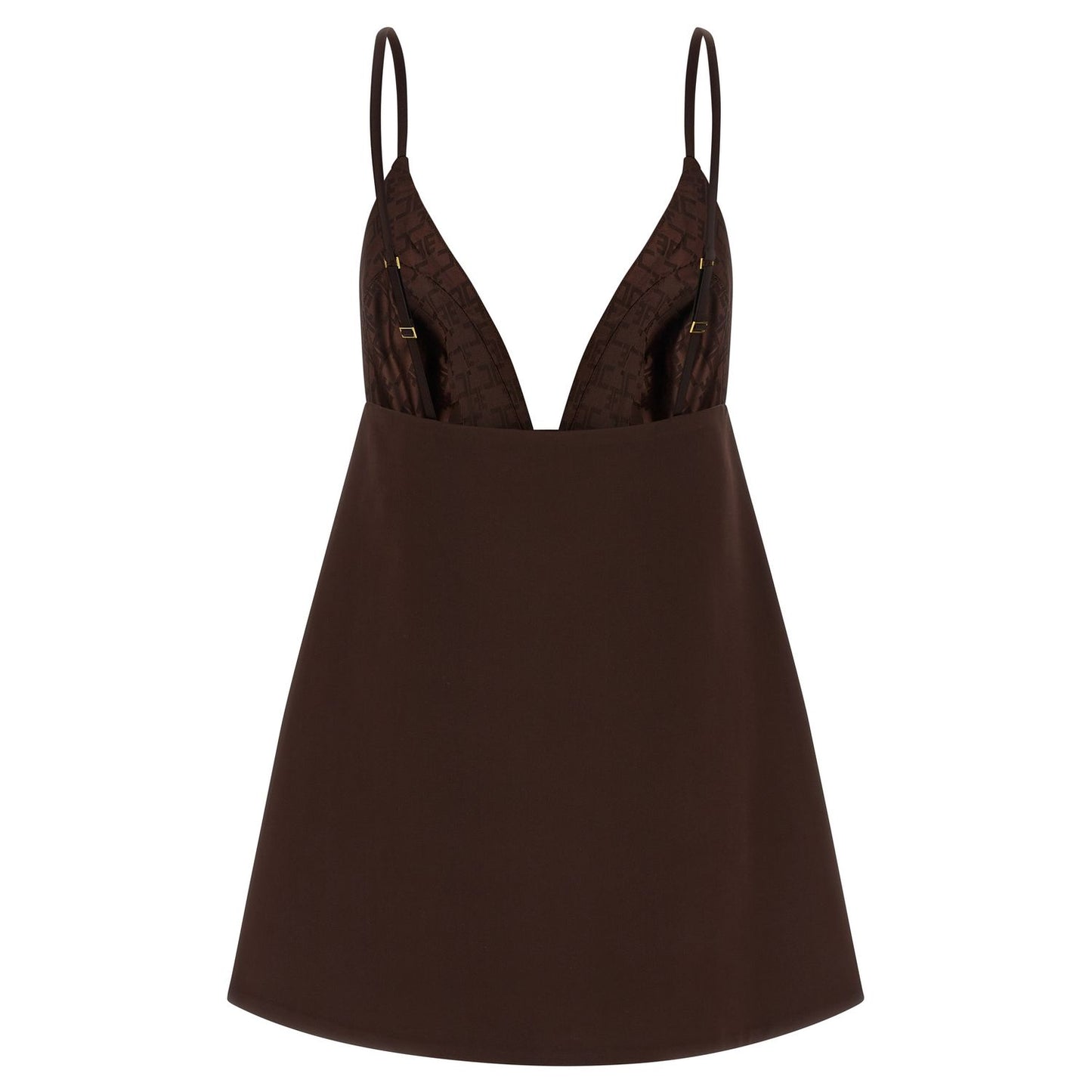 Elisabetta Franchi Brown Polyester Short Dress