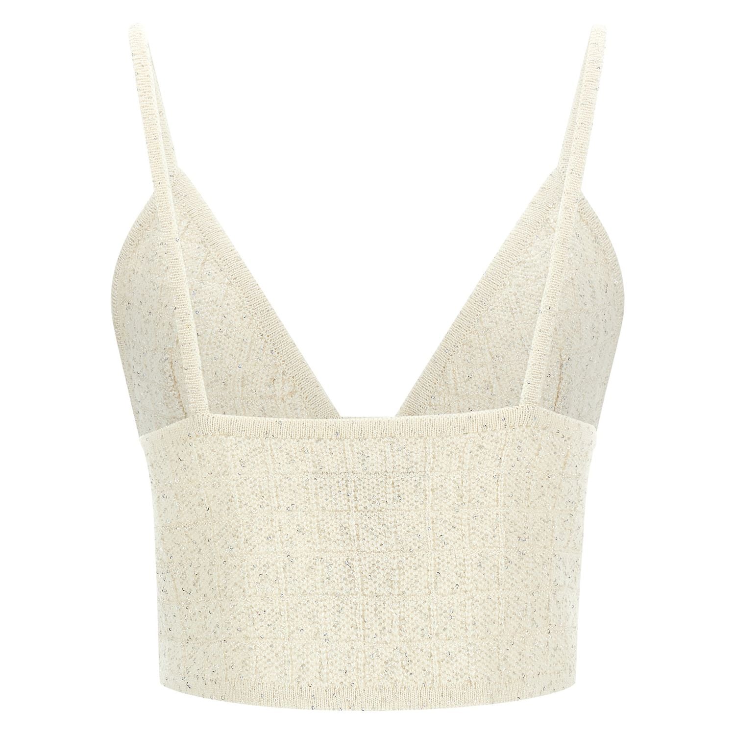 Alessandra Rich White Polyester Tank Tops