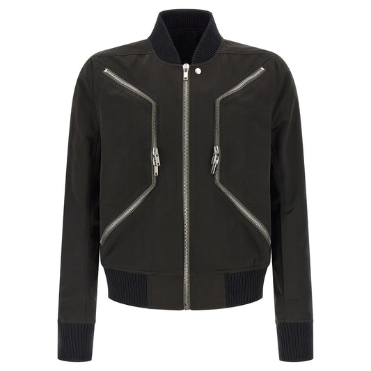 Rick Owens Black Polyester Bomber