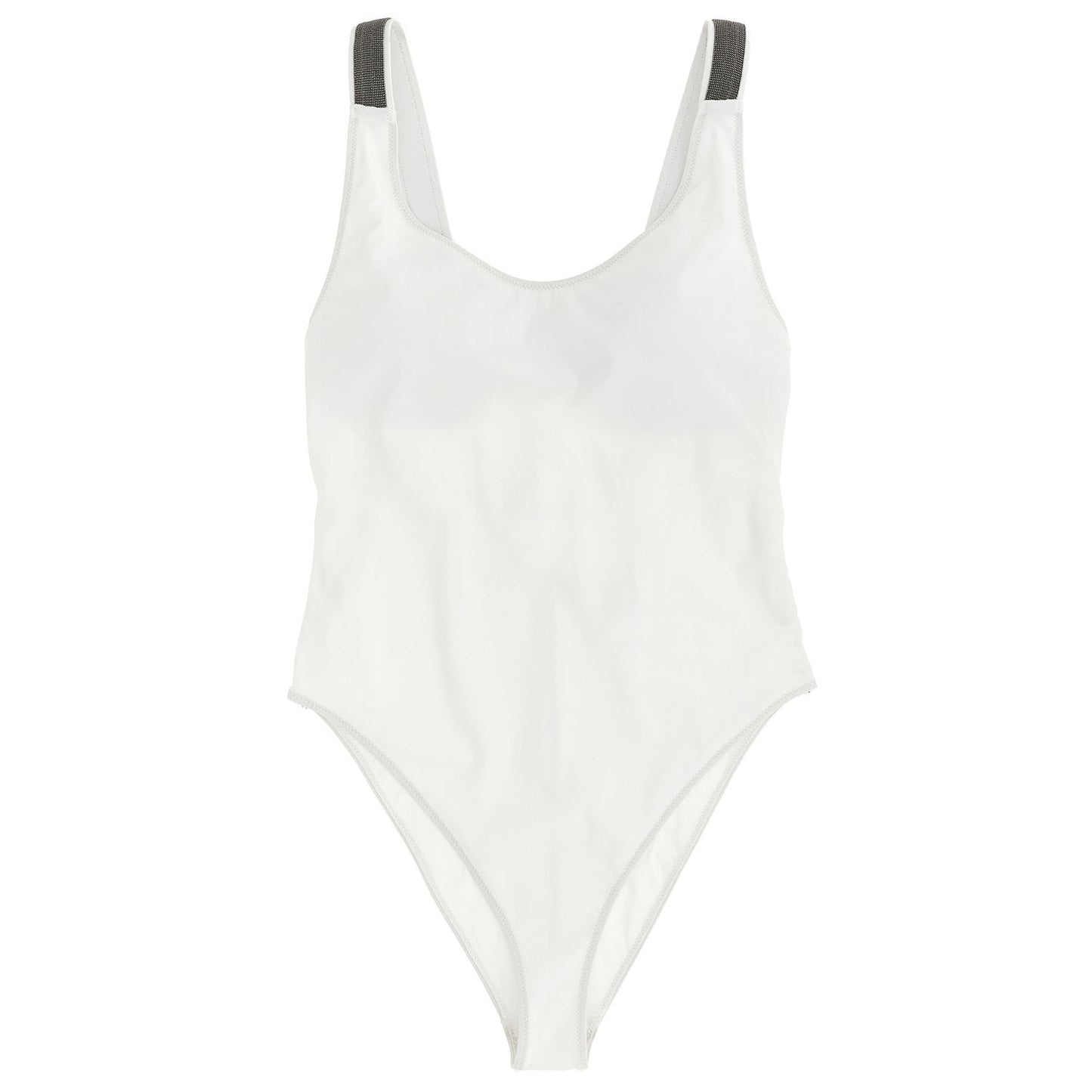 Brunello Cucinelli White Polyamide One-Piece Swimsuit