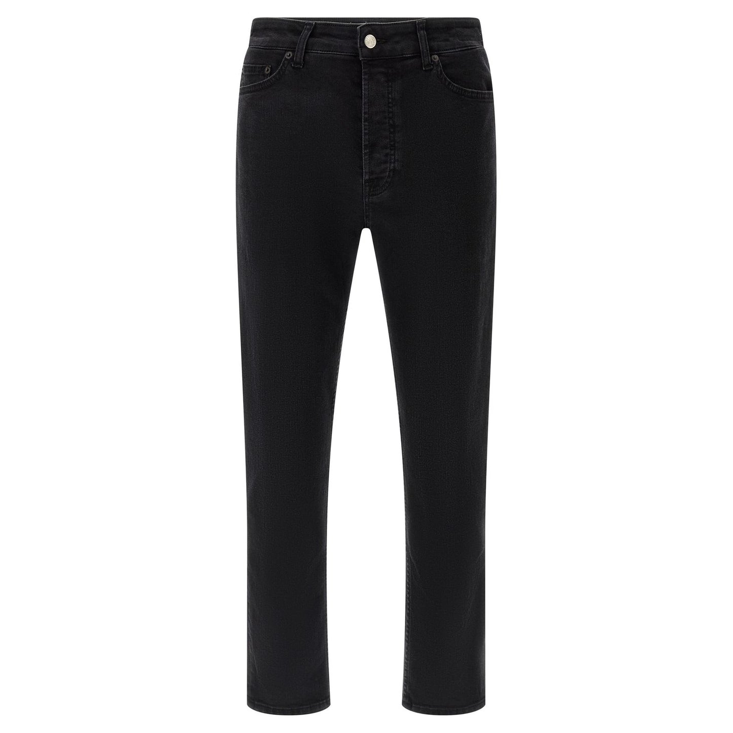 Department 5 Black Cotton Cropped Jeans