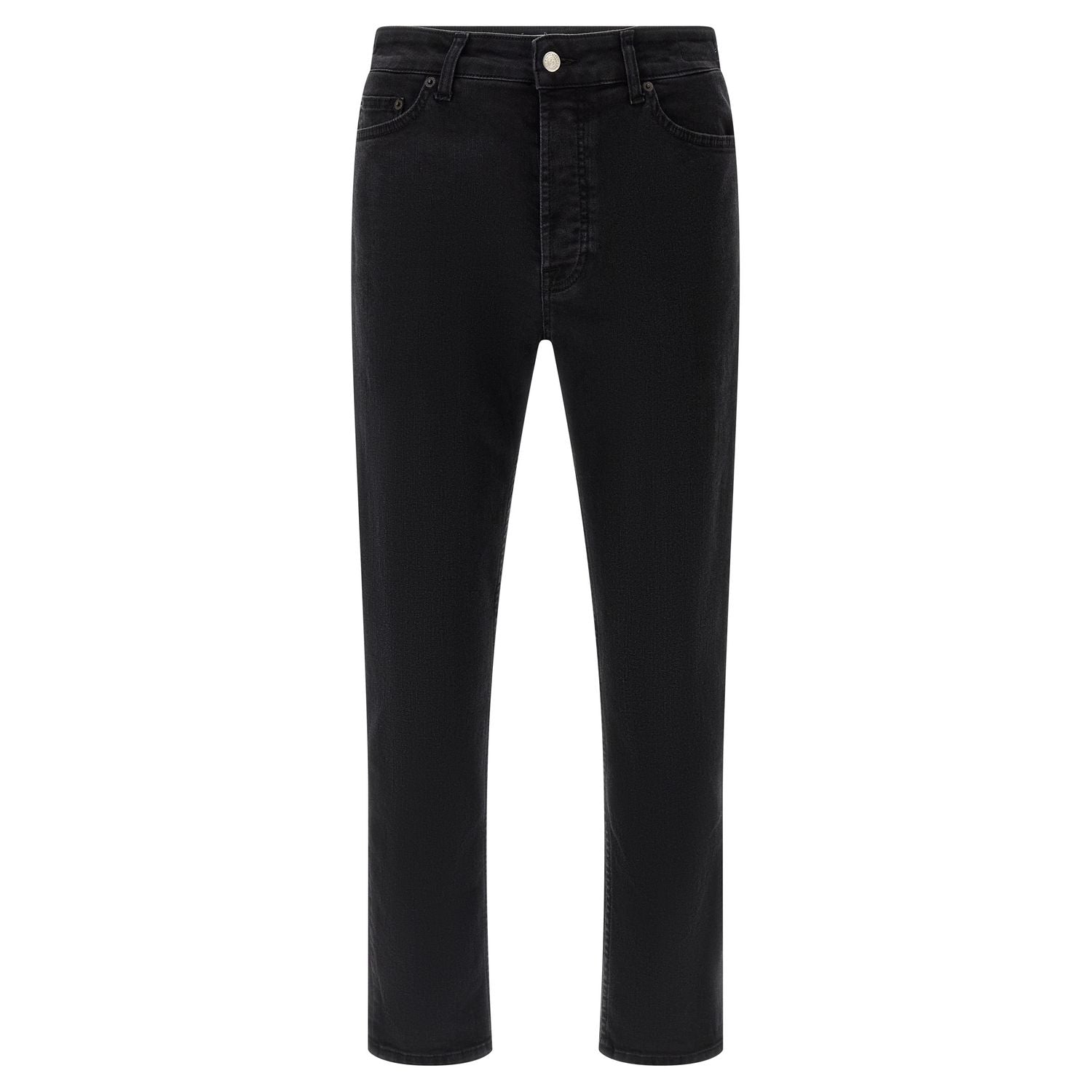 Department 5 Black Cotton Cropped Jeans