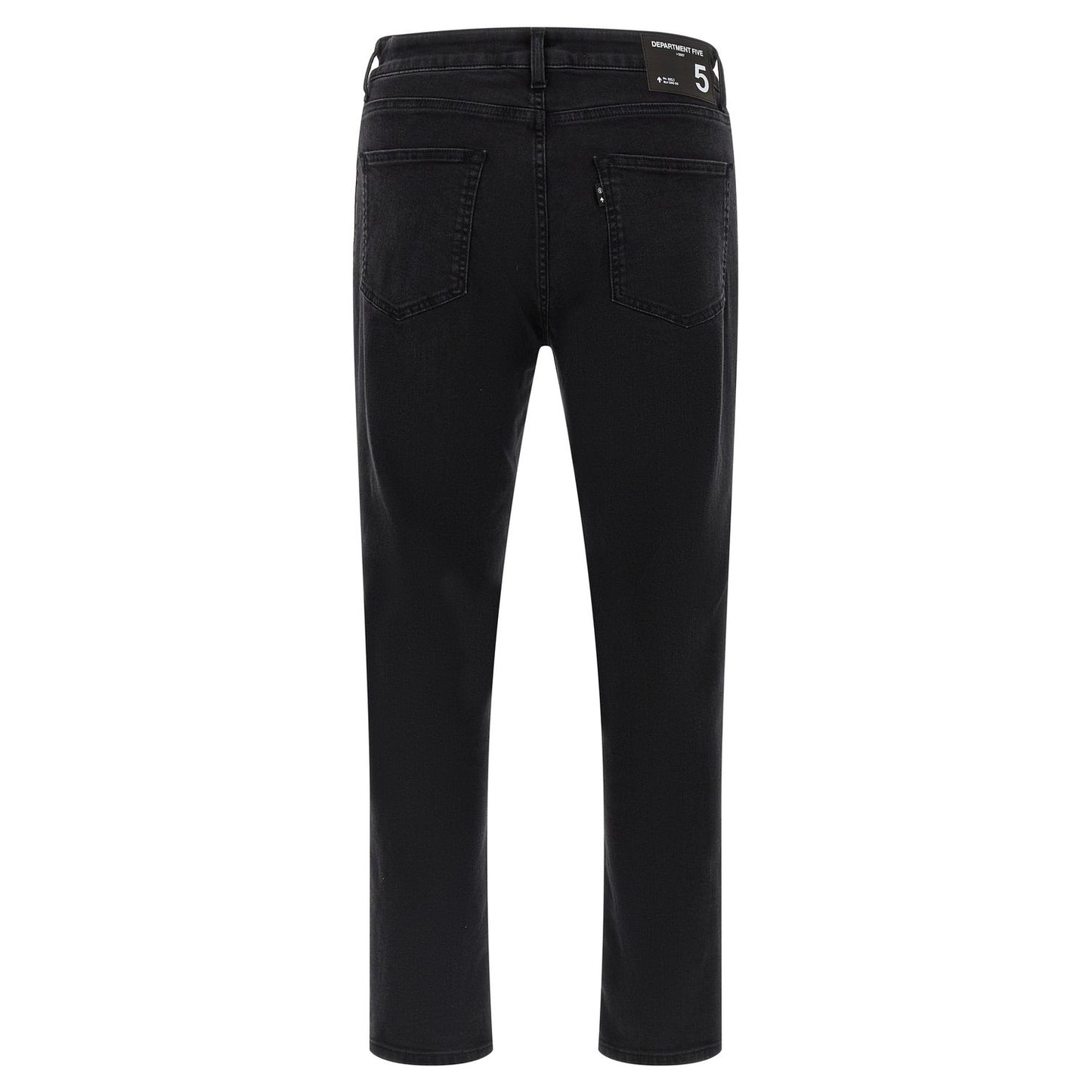 Department 5 Black Cotton Cropped Jeans