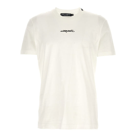 Dolce & Gabbana White Cotton T-Shirt