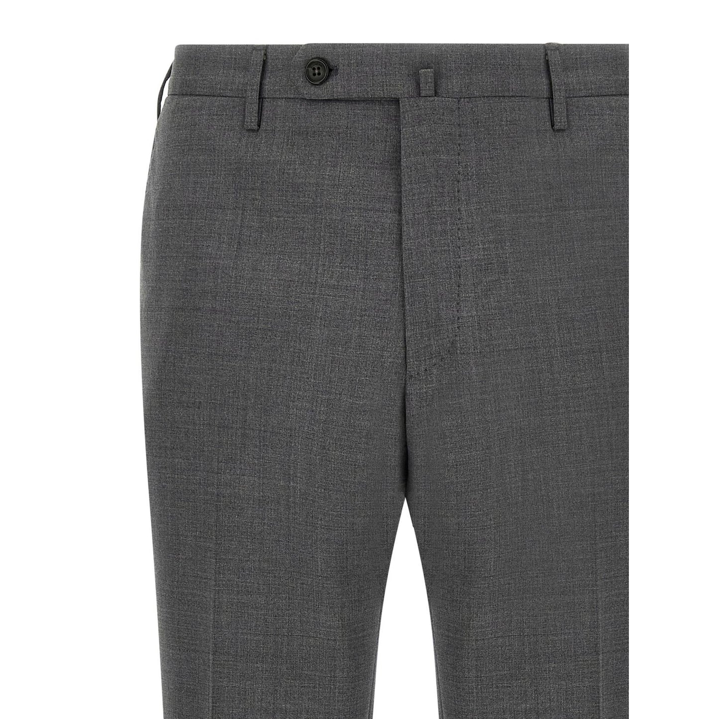 Incotex Gray Virgin Wool Dress Pants