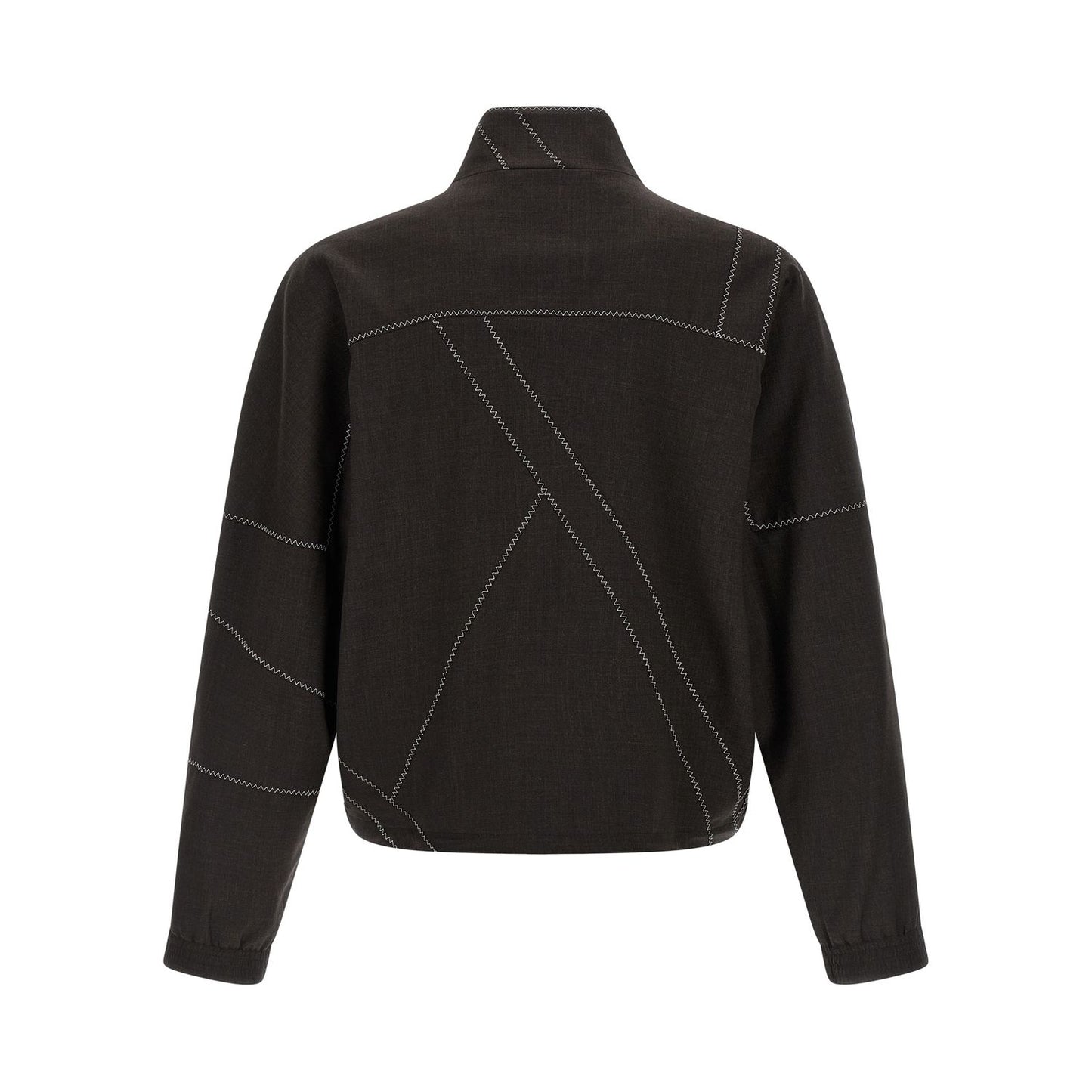 Kiko Kostadinov Brown Virgin Wool Full-Length Jacket