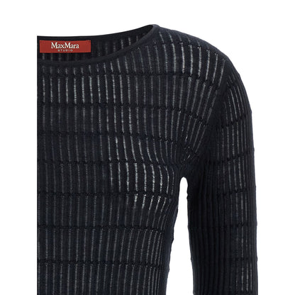 Max Mara Blue Silk Cardigan