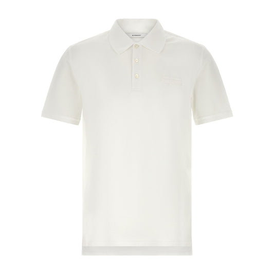 Givenchy White Cotton Polo Shirt
