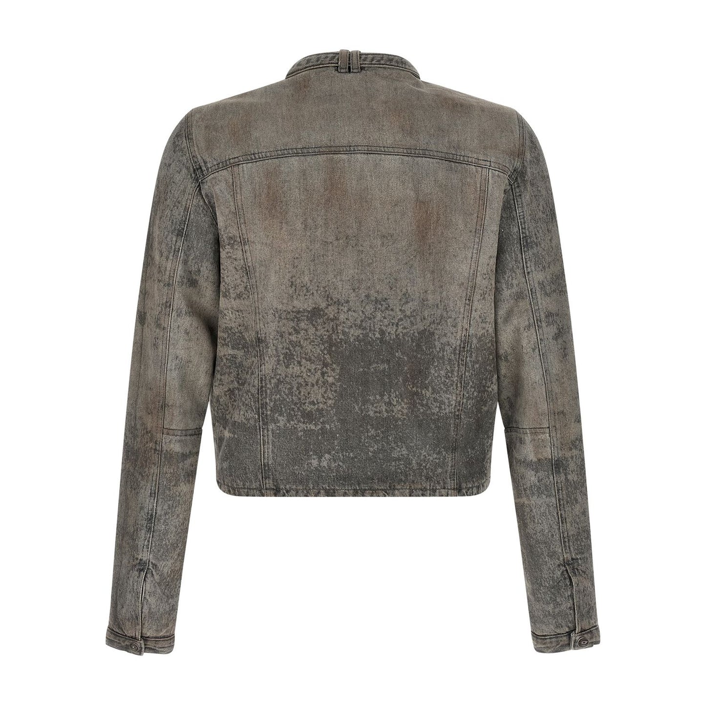 Diesel Gray Cotton Denim Jacket