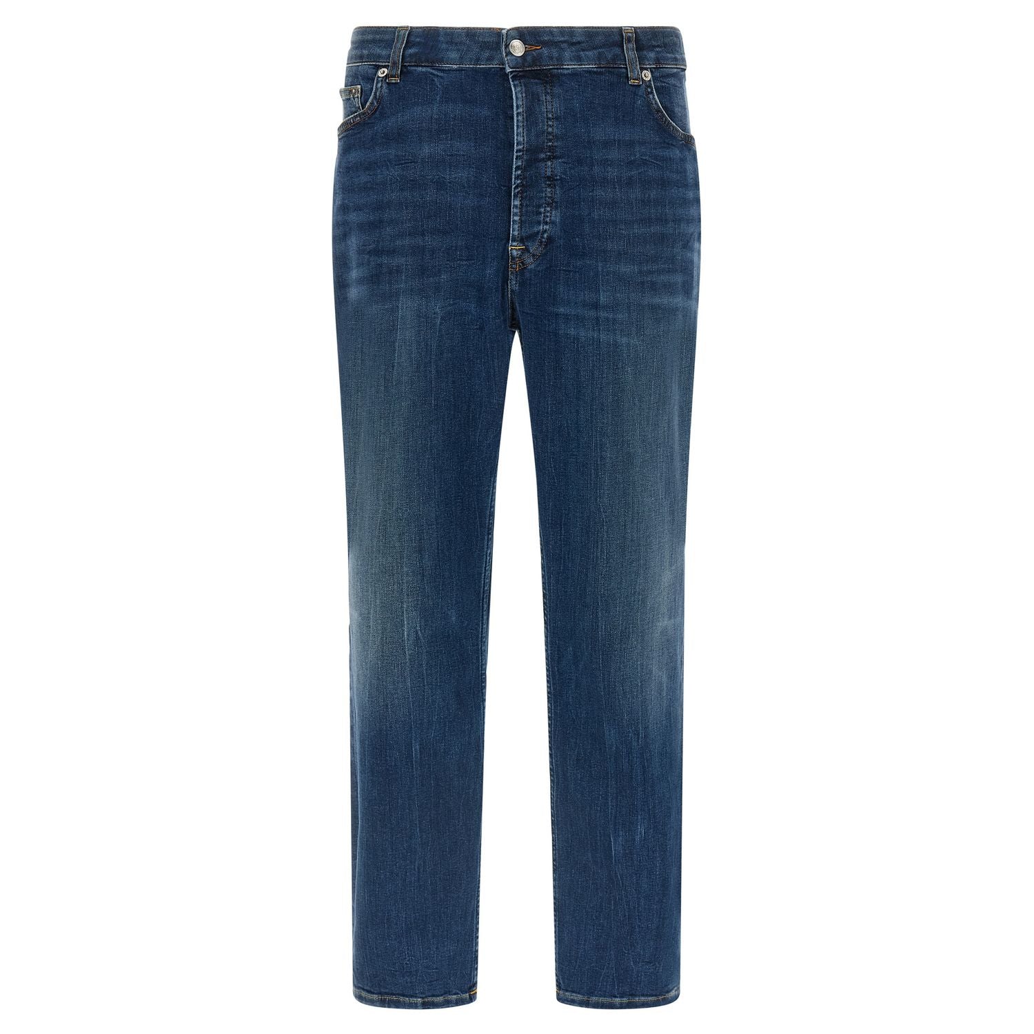 Department 5 Blue Cotton Cropped Jeans