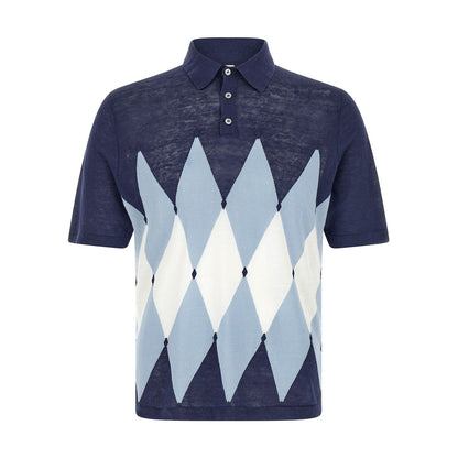Ballantyne Blue Linen Polo Shirt