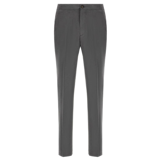 Pal Zileri Gray Lyocell Casual Pants